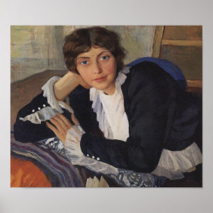 Zinaida Serebriakova Portrait von Lola Braz Poster