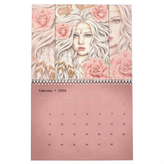 Zindy Art Calendar 2024 Kalender (Feb 2026)