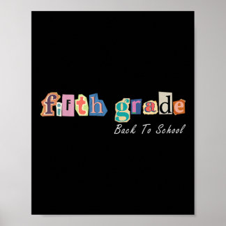 Zine Letter 5. Klasse Lehrer kids back to Schoo Poster