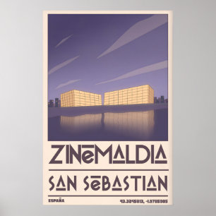Zinemaldia San Sebastian Druck - Vintage-Stil Poster