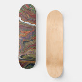 Zing 1 Acryl Abstraktes Geode Skateboard Deck (Vorderseite)