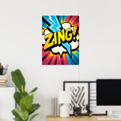 ZING! Blitze Pop Kunstexplosion Poster (Heimbüro)