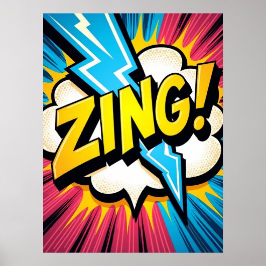 ZING! Blitze Pop Kunstexplosion Poster (Vorne)