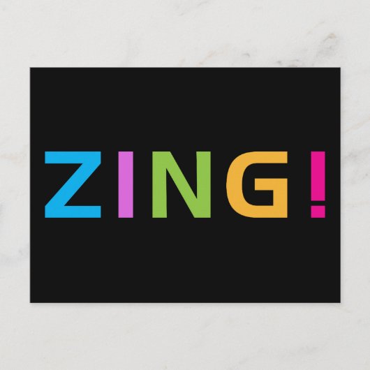 ZING ! POSTKARTE (Vorderseite)