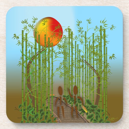 Zinglees ~ Bamboo Getränkeuntersetzer (Vorderseite)