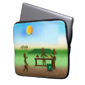 Zinglees ~ Bauernmarkt Laptopschutzhülle (Vorderseite Links)