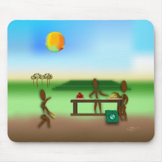 Zinglees ~ Bauernmarkt Mousepad (Vorne)