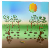 Zinglees ~ Bäume Fliese (Vorderseite)