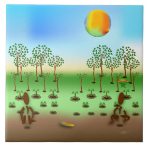 Zinglees ~ Bäume Fliese