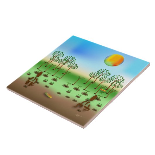 Zinglees ~ Bäume Fliese (Seite)