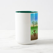 Zinglees ~ Bäume Zweifarbige Tasse (Mittel)