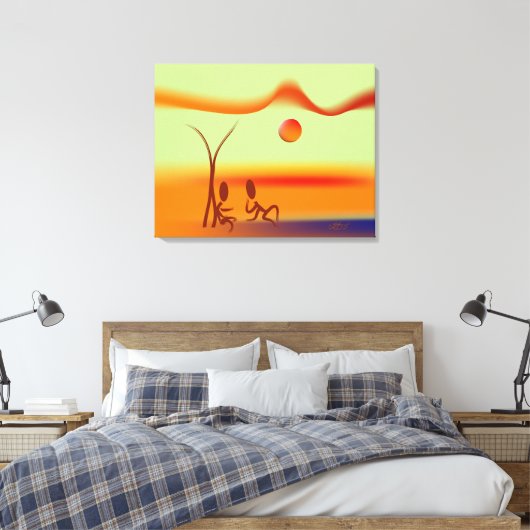 Zinglees ~ Chat Leinwanddruck (Insitu (Schlafzimmer))