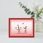Zinglees~Floating auf Liebe Postkarte (Stehend Vorderseite)