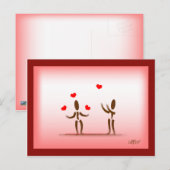 Zinglees~Floating auf Liebe Postkarte (Vorne/Hinten)