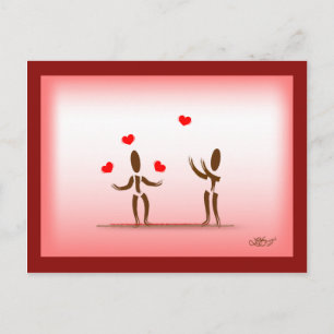 Zinglees~Floating auf Liebe Postkarte