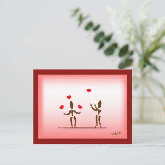 Zinglees~Floating on Liebe Postcard Postkarte (Stehend Vorderseite)