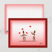 Zinglees~Juggling-Liebe Postkarte (Vorne/Hinten)