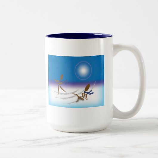 Zinglee's ~ On Ice Zweifarbige Tasse (Rechts)