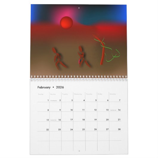 Zinglees ~ Out & About Calendar Kalender (Feb 2026)