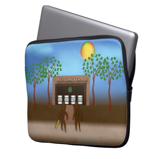 Zinglees ~ Recycelnd Laptopschutzhülle (Vorderseite Links)