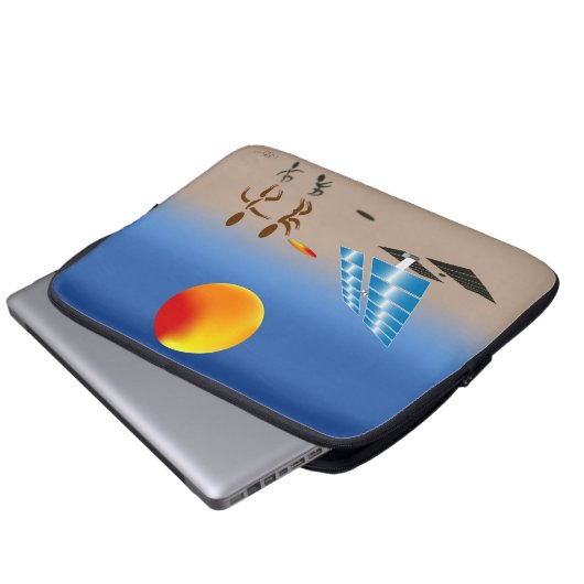 Zinglees ~ Solarenergie Laptopschutzhülle (Vorne Knopf)