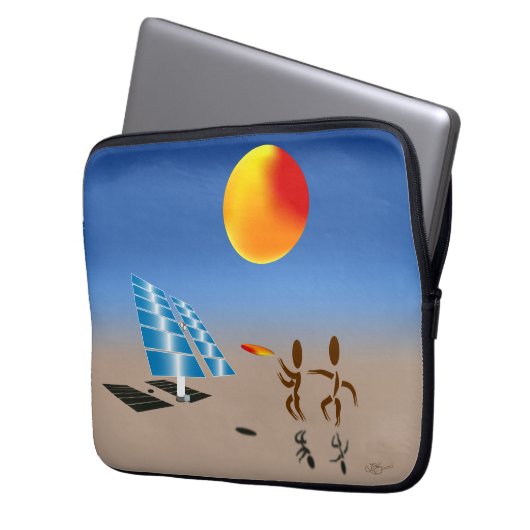 Zinglees ~ Solarenergie Laptopschutzhülle (Vorderseite Links)