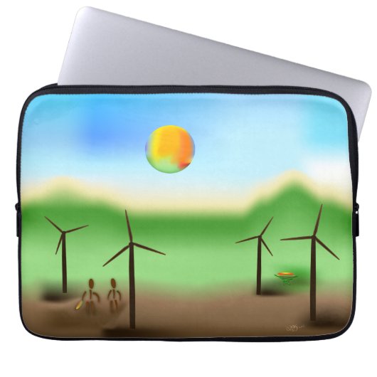 Zinglees ~ Wind Laptopschutzhülle (Vorderseite)