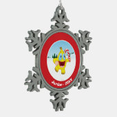 Zingoz Schneeflocken Zinn-Ornament (Links)