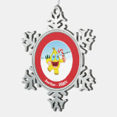 Zingoz Schneeflocken Zinn-Ornament (Rechts)