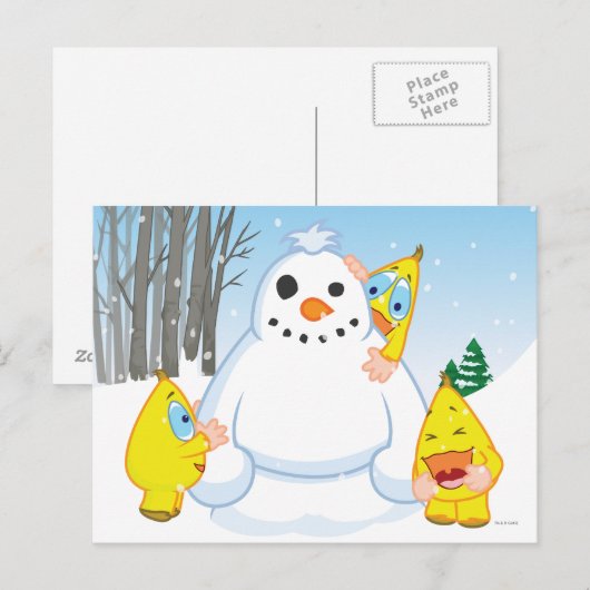 Zingoz Snowman Postkarte (Vorne/Hinten)