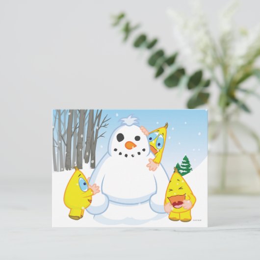 Zingoz Snowman Postkarte (Stehend Vorderseite)