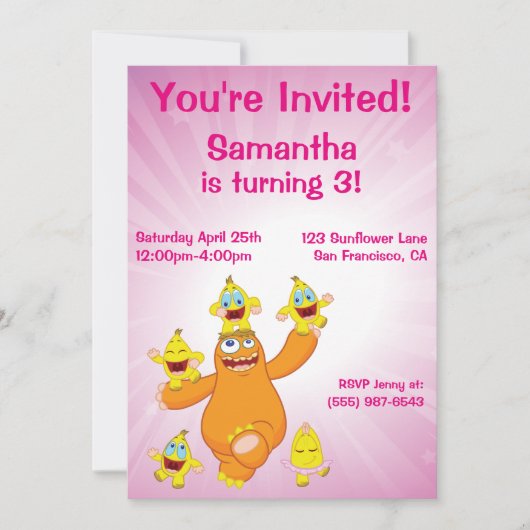 Zingoz und Zangoz Spaß Einladung (Vorderseite)