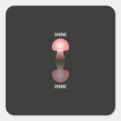 ZINIERENDES MUSHROOM QUADRATISCHER AUFKLEBER (Vorderseite)