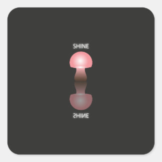 ZINIERENDES MUSHROOM QUADRATISCHER AUFKLEBER