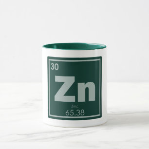 Zink-chemisches Element-Symbol-Chemie-Formel Tasse