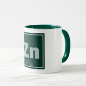 Zink-chemisches Element-Symbol-Chemie-Formel Tasse (VorderseiteRechts)