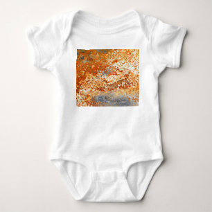 Zink: Grunge Textur Hintergrund. Baby Strampler