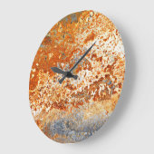 Zink: Grunge Textur Hintergrund. Große Wanduhr (Winkel)