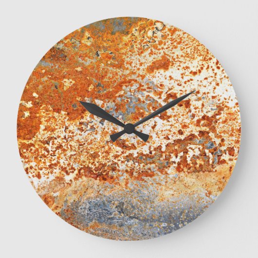 Zink: Grunge Textur Hintergrund. Große Wanduhr (Vorderseite)