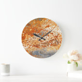 Zink: Grunge Textur Hintergrund. Große Wanduhr (Zuhause)