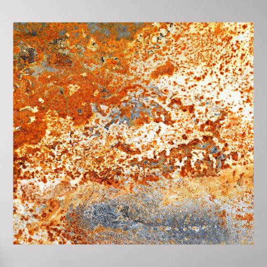 Zink: Grunge Textur Hintergrund. Poster (Vorne)