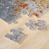 Zink: Grunge Textur Hintergrund. Puzzle (Seite)