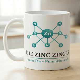 Zink-Wissenschaft-Humor-Grüntee-Rezept Kaffeetasse