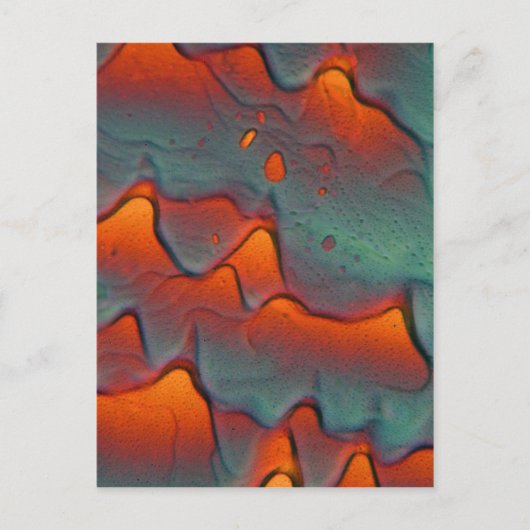 Zinkacetatkristalle unter dem Mikroskop Postkarte (Vorderseite)