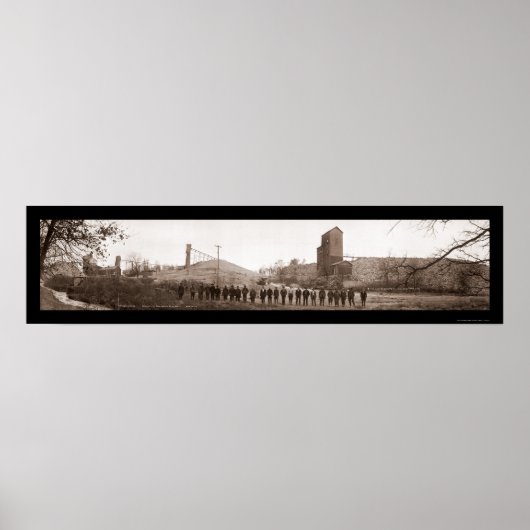 Zinkbergwerk, WI-Foto 1915 Poster (Vorne)