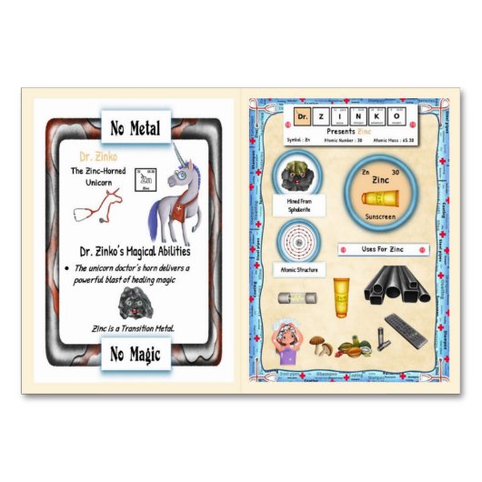 Zinko - Zink Horn Unicorn Trading Card Tischnummer (Vorderseite)
