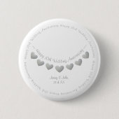Zinn/Aluminium Hochzeitstag Button (Vorderseite)