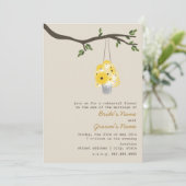 Zinn Dose von Wildblumen Probe Hochzeit Einladung (Stehend Vorderseite)