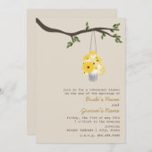 Zinn Dose von Wildblumen Probe Hochzeit Einladung (Vorne/Hinten)