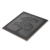 Zinn Handwerk Eichenbaum Keramikfliese (Seite)